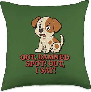 Distressed Lady Macbeth Sleepwalking Out Spot Shakespeare Throw Pillow