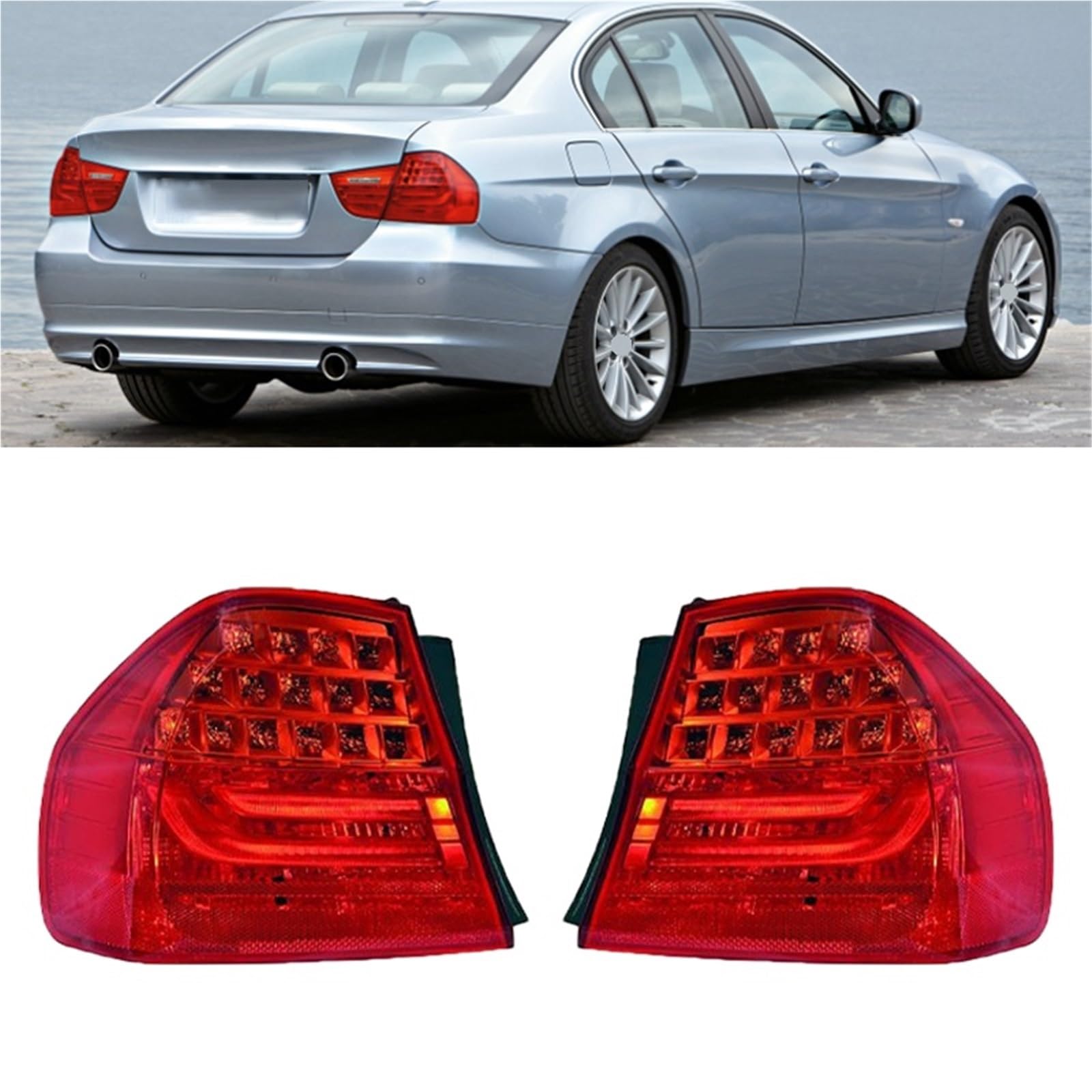 Lampa tylna zespolona Lampa tylna LED samochodowa tylna hamulec 63217289425 63217289426 do BMW SERII 3 E90 2008-2011 tylne światła LED(1 Pair)