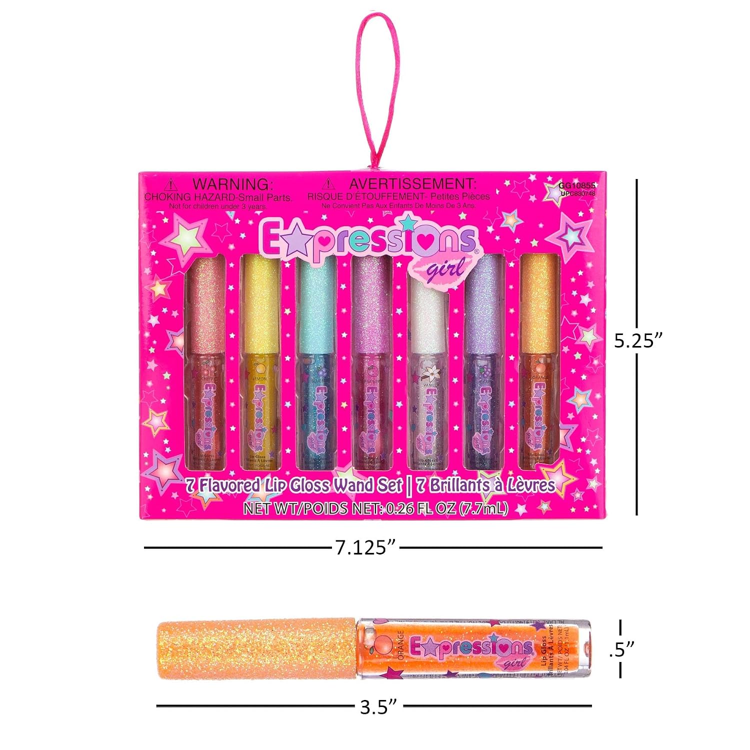 14pc Fruity Flavored Lip Gloss Set - Assorted Fruit Flavor Lip Glosses | Non-Toxic Kids Makeup. Fun Shiny Lip Gloss Collection for Kids, Teens & Girls - Sweet Glossy Lip Care