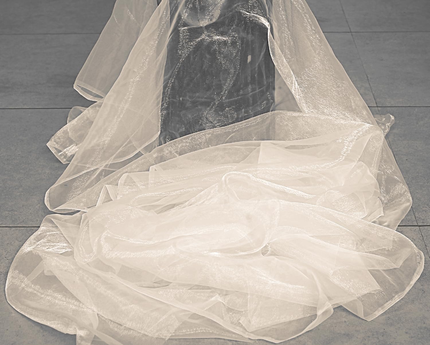 MDS Pack of 10 Yard Sheer Organza Fabric for Wedding Party Home Event Banquet Decorations, Backdrop Curtain Craft Dress Sewing Fashion DIY Crystal Organza Tulle Fabric Bolt 44” Wide - Cream