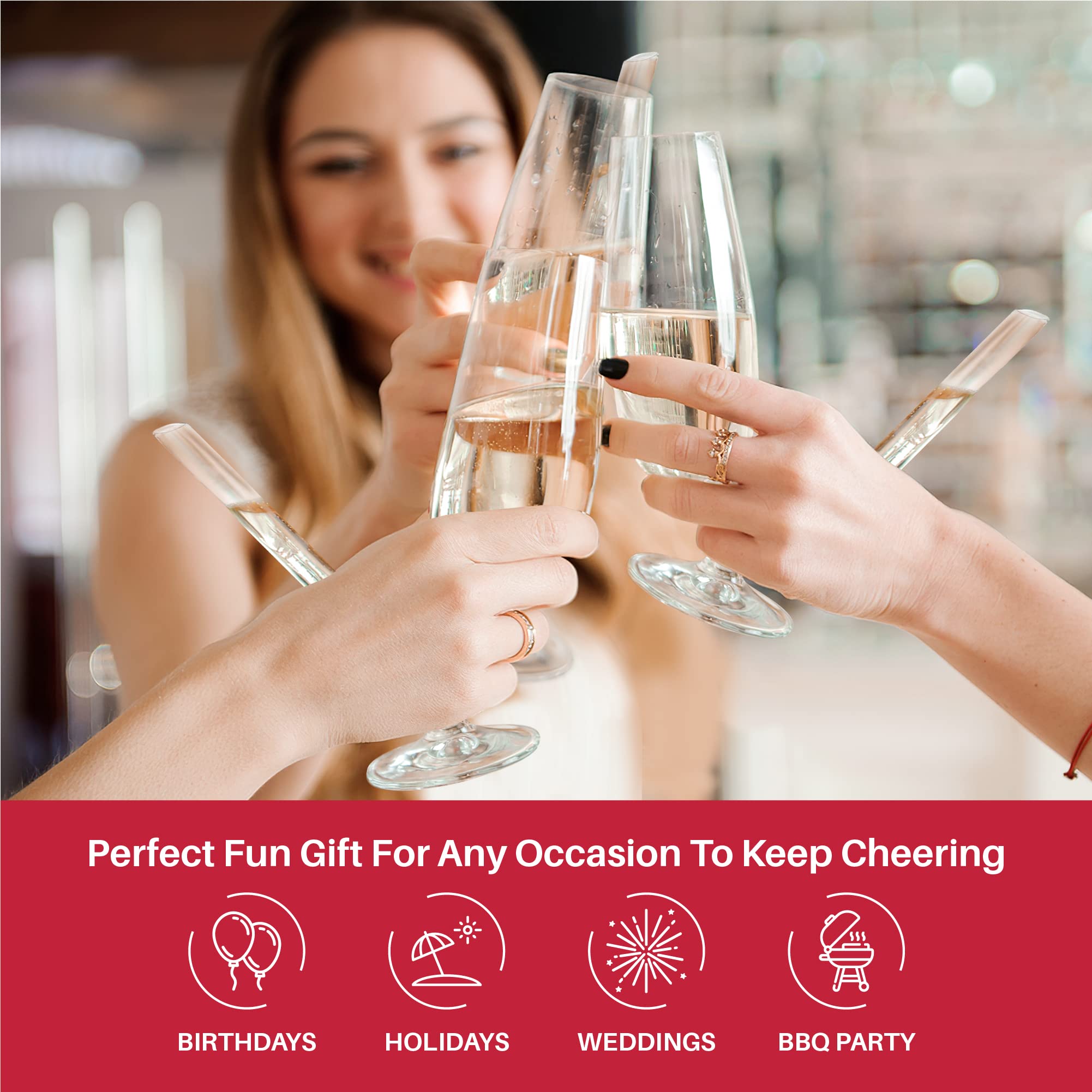 Sneaky Booze Champagne Glasses - Set of 2 -7