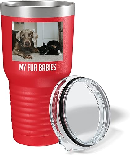 Miniatura 4 de Vaso personalizado de 30 onzas (17 colores) con foto impresa con aislamiento térmico de acero inoxidable recubierto de polvo con tapa, regalo