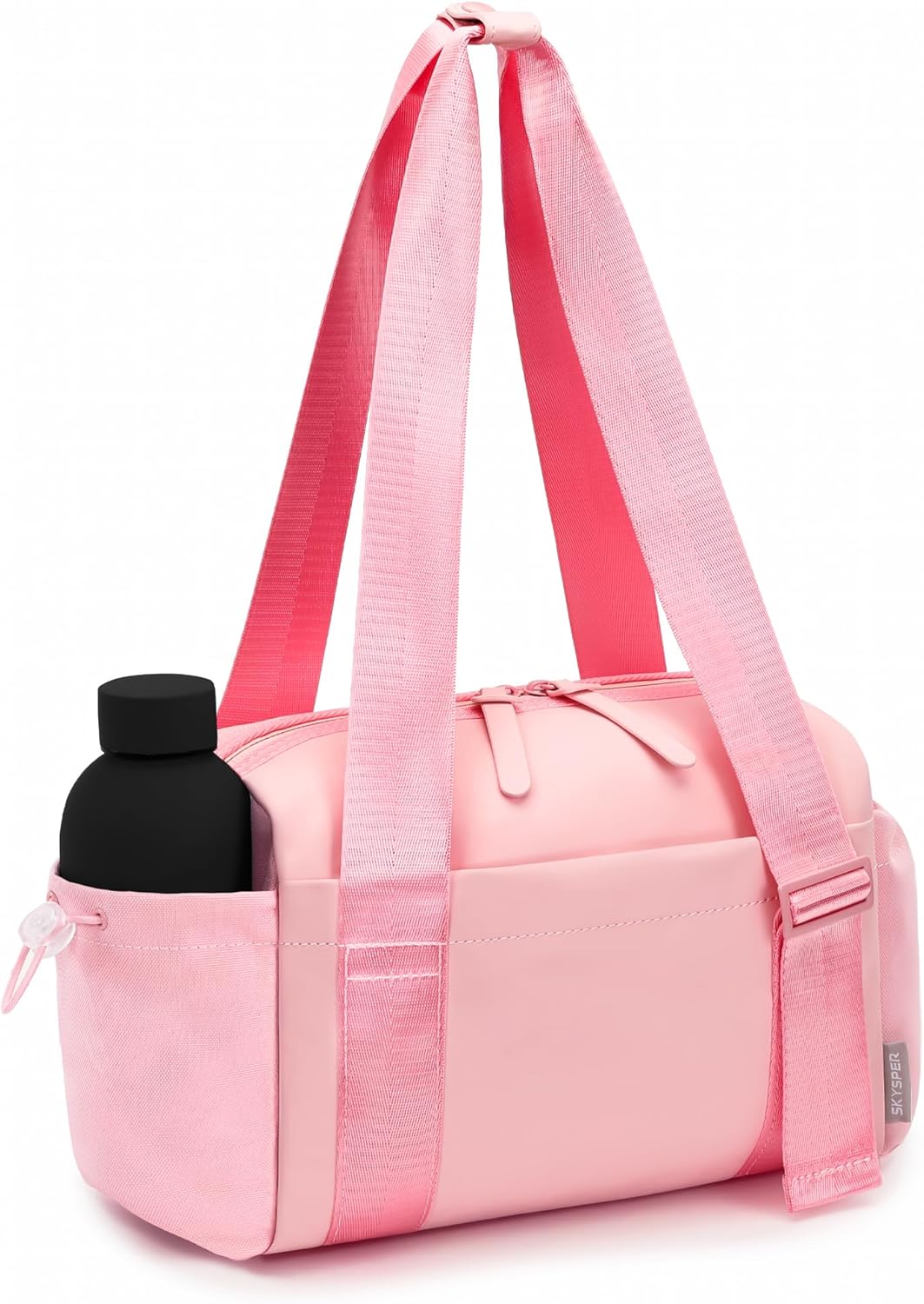 SKYSPER Small Gym Bag for Women – Mini Tote Bag with Wet Compartment, Lightweight Waterproof Gym Duffle Bag for Sport, Commute, Fashion & Cute & Compact Bag for Girl (Pink)