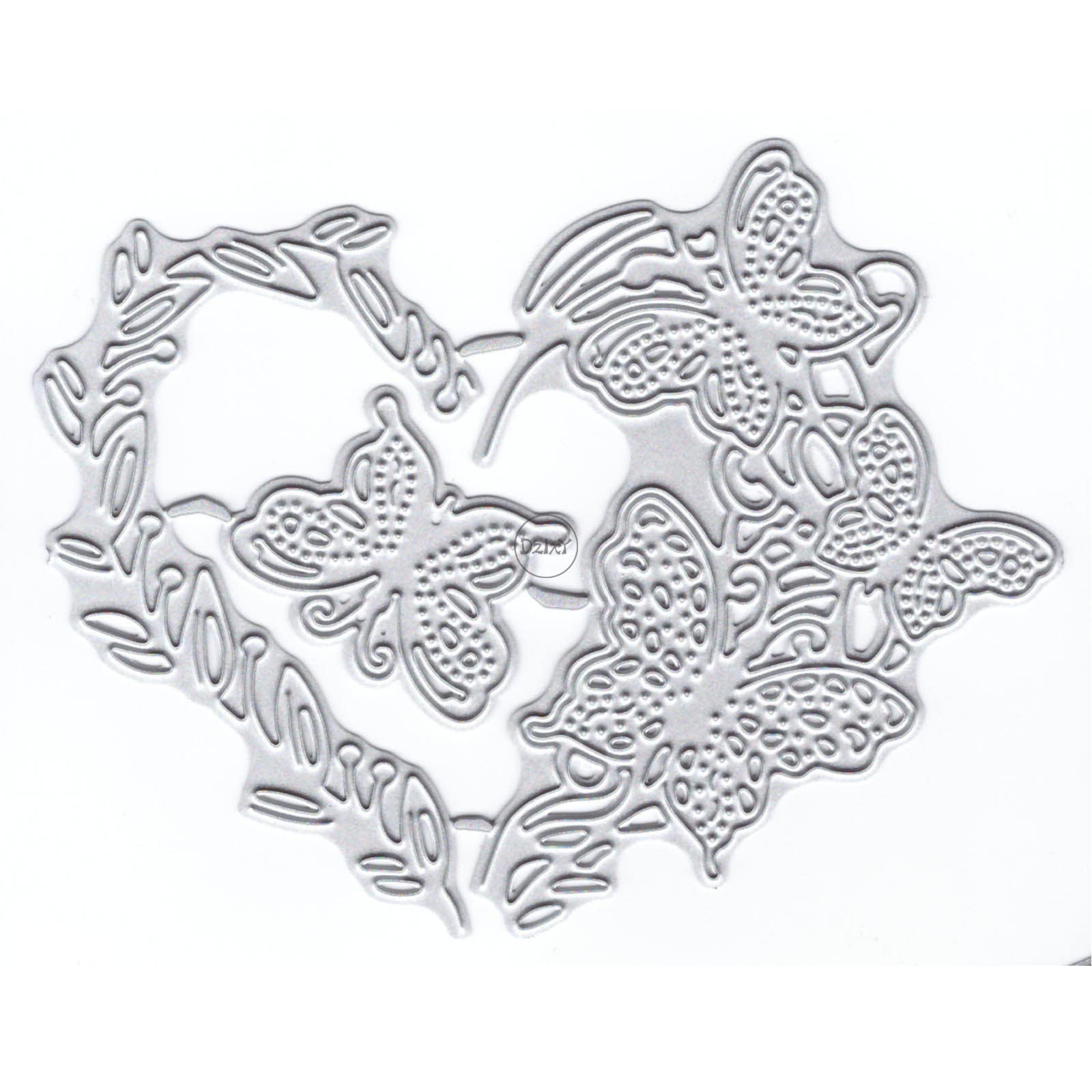 DzIxY Beautiful Heart Lace Butterfly Metal Cutting Dies for Card Making Kit Embossing Paper Die Cuts Sets Scrapbooking Machine Stencils Storage Pockets Supplies — image 1
