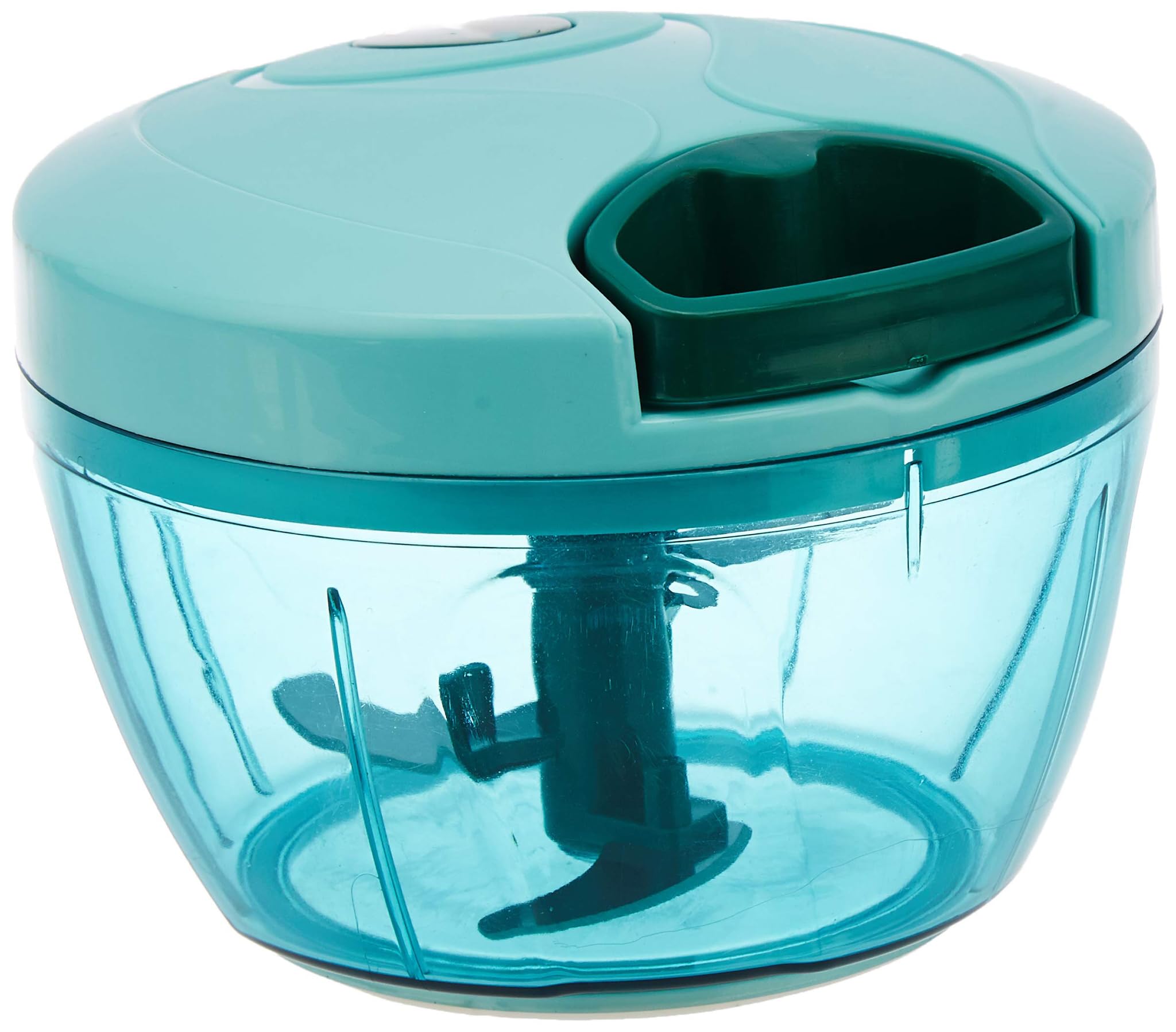 BRZONE Plastic Mini Handy and Compact Chopper with 3 Blades (500 ml, Green)