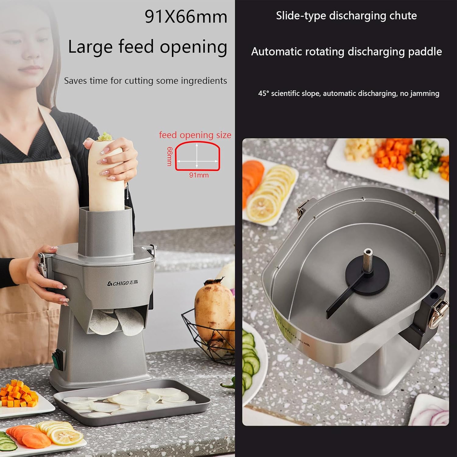 Electric Dice Food Processor, Commercial Vegetable Chopper, Dicing Machine Automatic Potato Onion Slicing Cube Cutting, for Commercial and Home Use