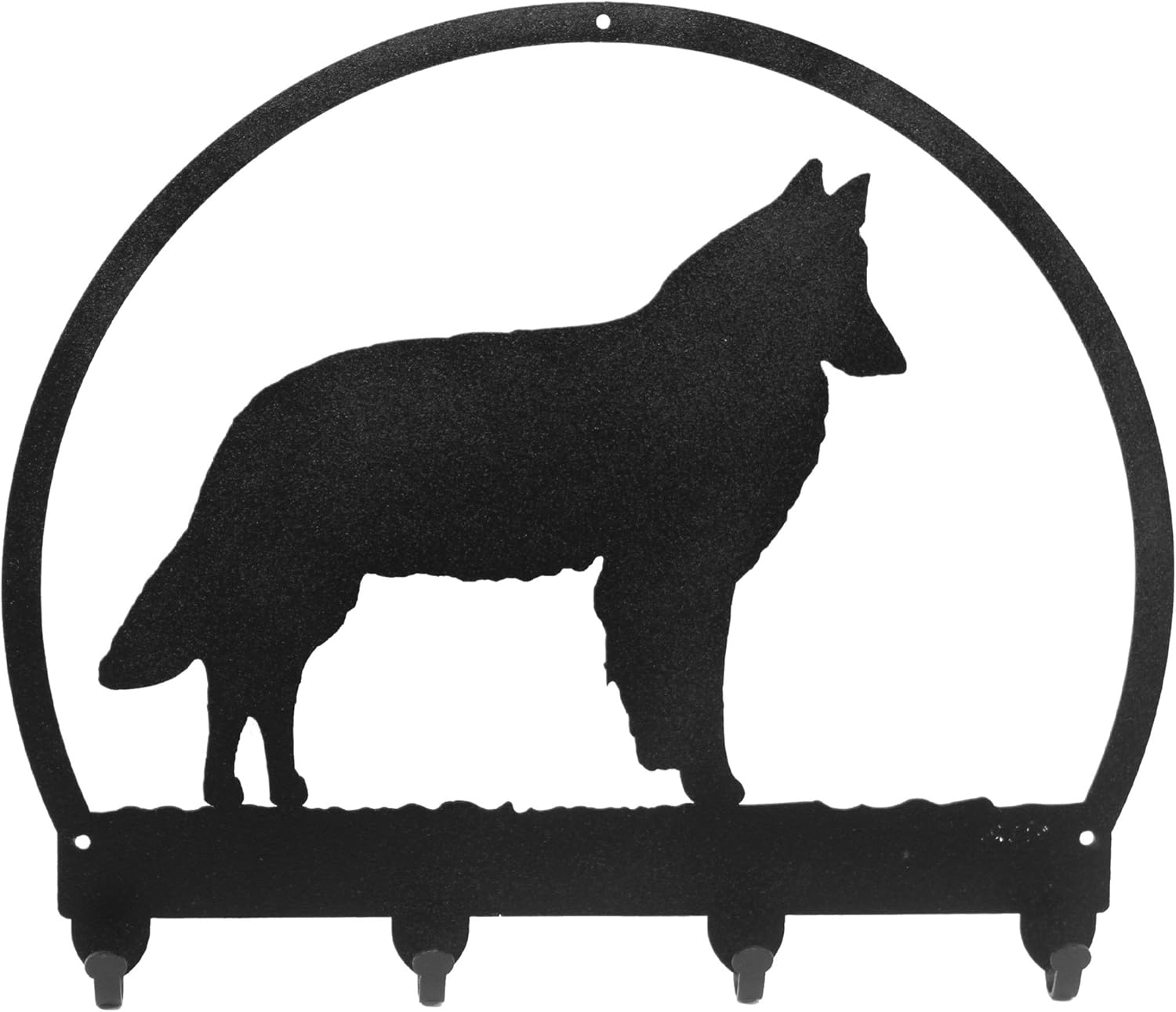 SWEN Products Belgian Sheepdog Metal Key Chain Hanger - Leash Holder