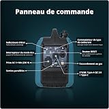 Könner & Söhnen KS 1900iG S LPG Inverter Generator 2.0 kW Dual Fuel Inverter Power Generator Eco-Mode Emergency Power Generator for Indoor and Outdoor Use Gasoline Generator 230 V/16 A, Euro-5 - 5
