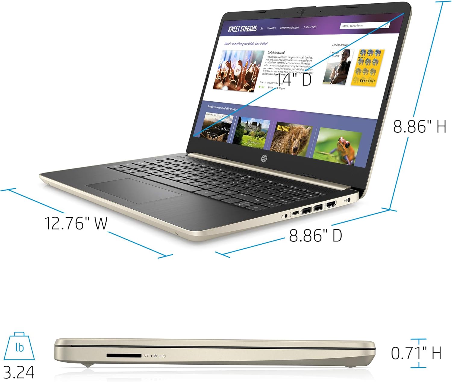 Gеt Sресіаl Prісе HP 14 HD (1366x768) Laptop, Intel 10th Gen Core i3-1005G1 Processor, 8GB DDR4-2666 SDRAM, 128GB SSD Hard Drive, 802.11ac, Bluetooth 4.2, HDMI, USB 3.1, Windows 10 Home (Gold) Fеаturеd Prоduсt HP 14 HD (1366x768) Laptop, Intel 10th Gen Core i3-1005G1 Processor, 8GB DDR4-2666 SDRAM, 128GB SSD Hard Drive, 802.11ac, Bluetooth 4.2, HDMI, USB 3.1, Windows 10 Home (Gold)