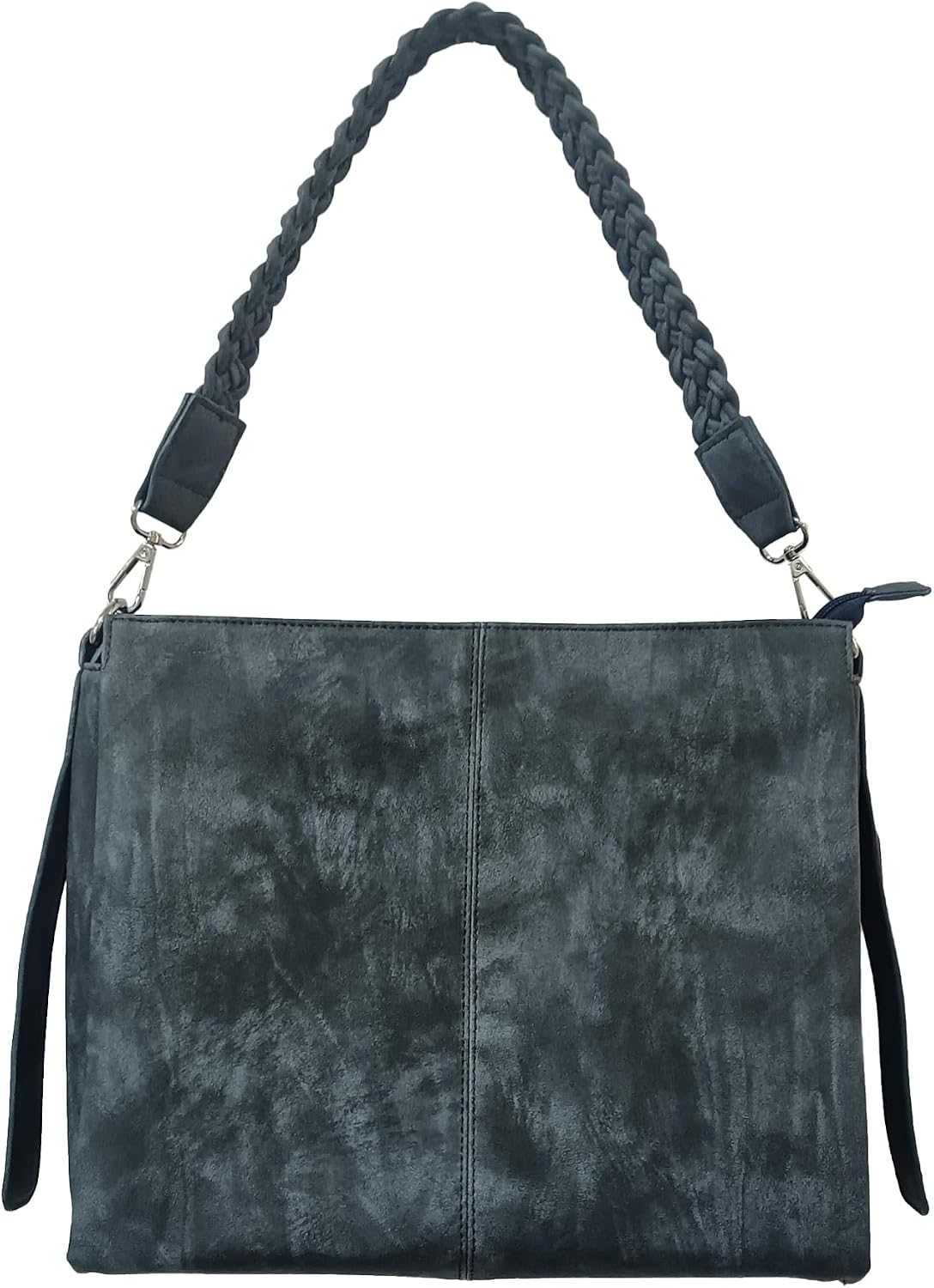 Women's Vintage Distressed Hobo Shoulder Bag, Faux Leather Tote Handbag