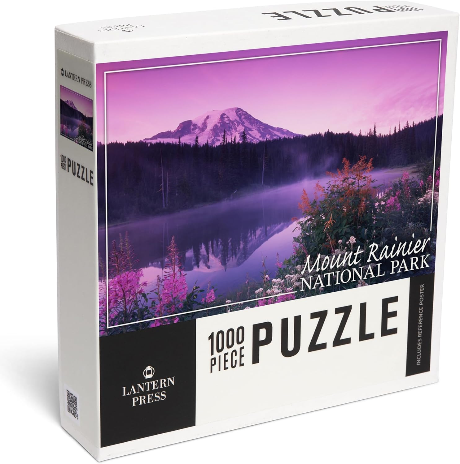 Mount Rainier National Park, Mountain and Lake at Sunset (1000 Piece Puzzle, Challenging Jigsaw Puzzle for Adults, Made in USA)