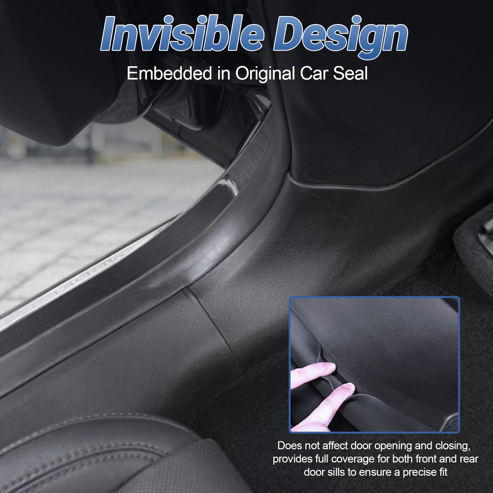 8 protectores de umbral de puerta para Tesla Model Y J2025 Juniper, protección contra salpicaduras de fuerte dureza