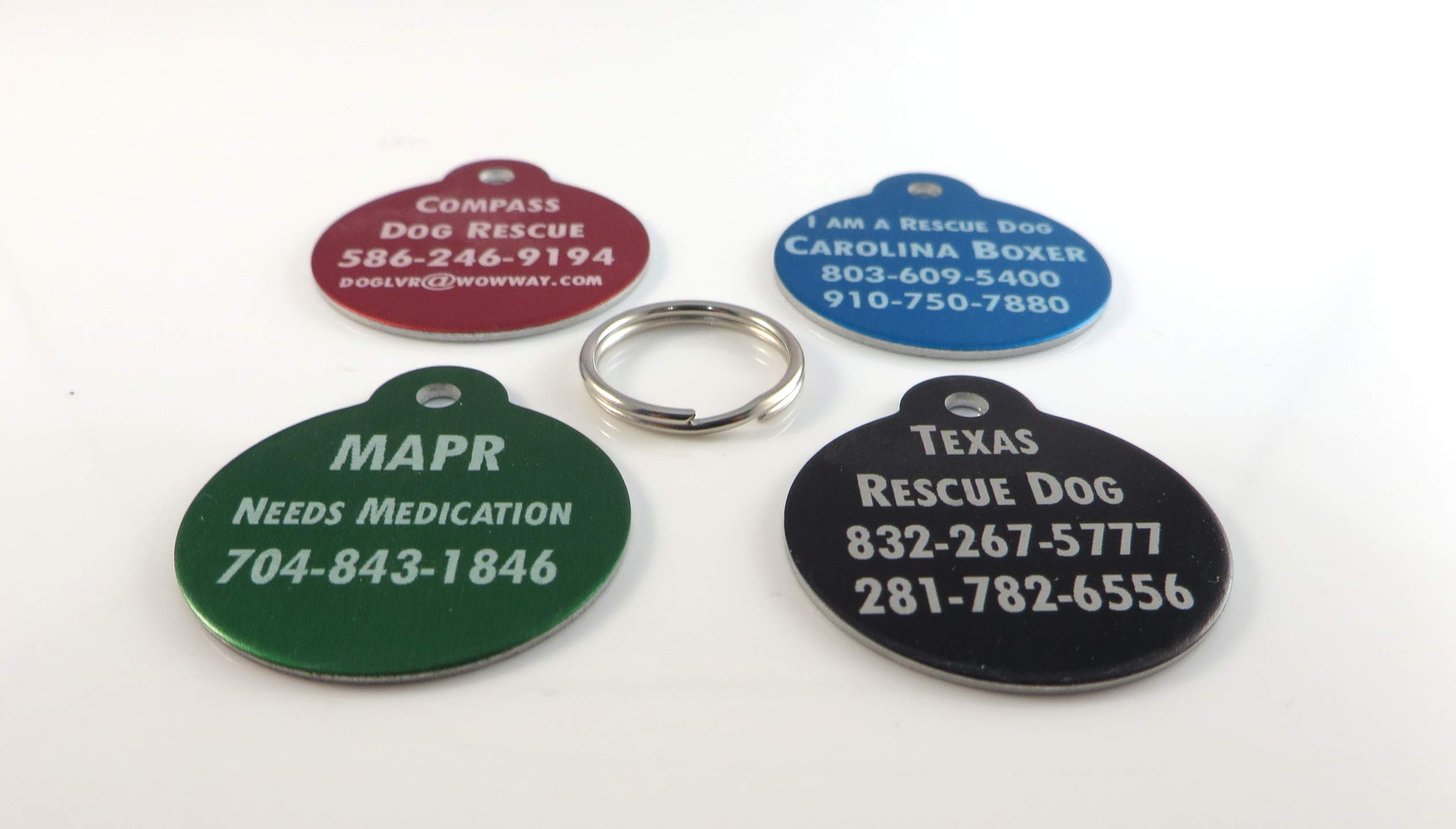 LazrArt Lot of 50 Engraved Cat/Dog Pet Rescue Tags - Not for Profit