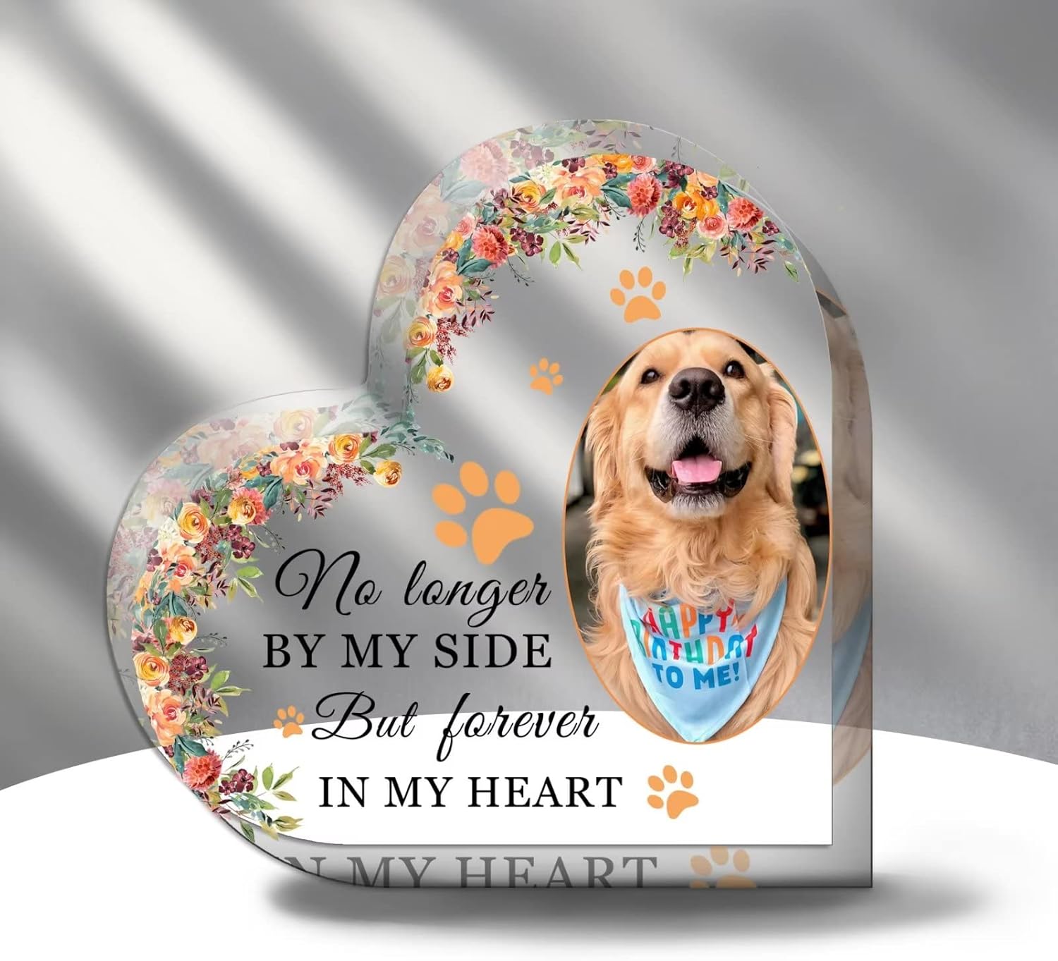 Dog Memorial Gifts Acrylic Paw Print Pet Remembrance Gifts Loss of Dog