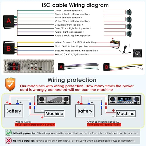 Miniatura 8 de Estéreo de coche de un solo DIN con Bluetoothradio de coche Bluetooth para llamadas manos libres, radio de un solo DINRadio para carro USB, puerto