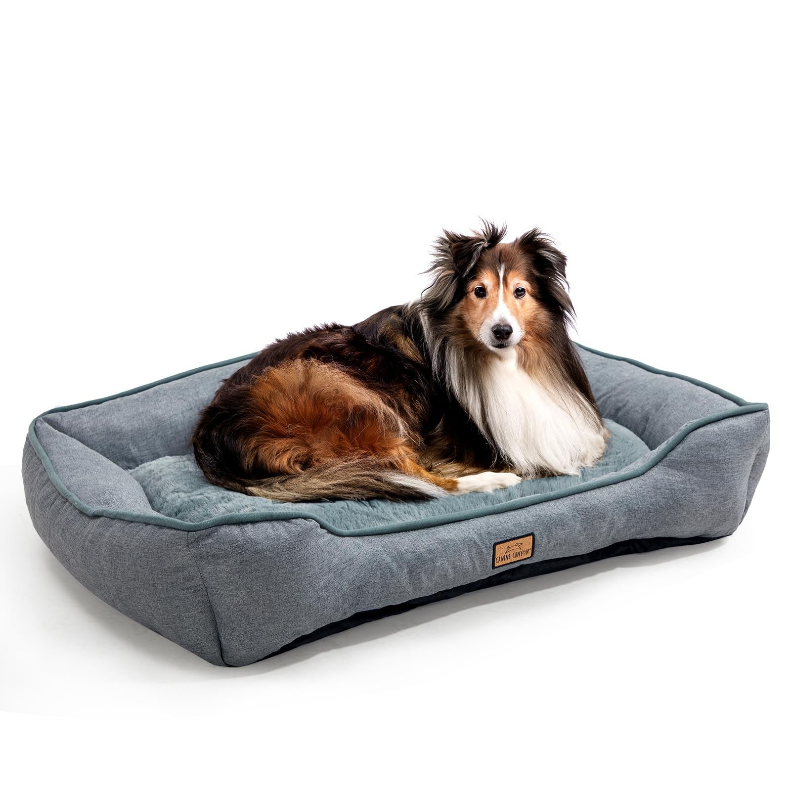 CANINE CANYON Dog Bed for Large Medium Dogs 31 5 Inch Washable Plush Pet Sofa for Dogs Cats