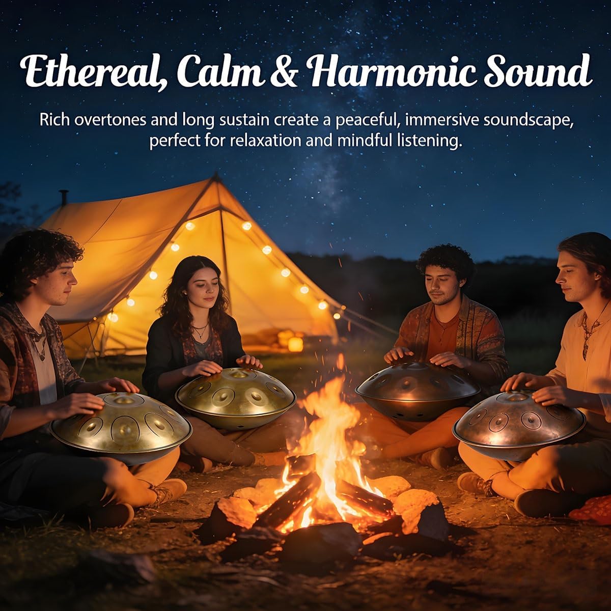 Handpan Drum 9/10/12 Notes for Beginners Hand pan 440hz/432hz in D Minor for Meditation Nitrided Steel Hand Drums 22 Inch for Sound Healing with Soft Bag Mallets Stand(Purple,432hz 10 Notes)