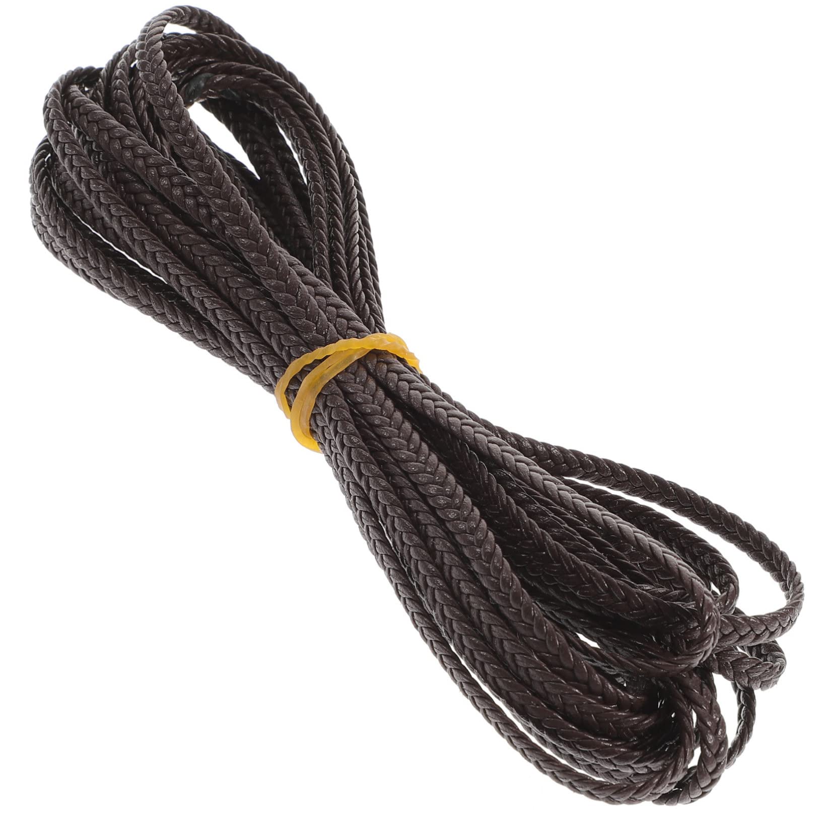 Operitacx 4pezzi Cordoncino Piatto Pu Per Creazione Gioielli Corda Per Collane Bracciali e Decorazioni Fai Da Te Scuro