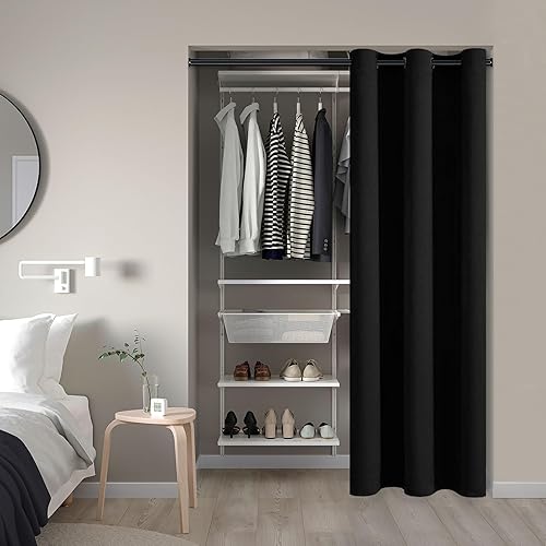 Miniatura 271 de DWCN Cortinas para puerta francesa: cortina térmica con bolsillo para barra para puertas con ventana de cristal, puertas de cocina y patio