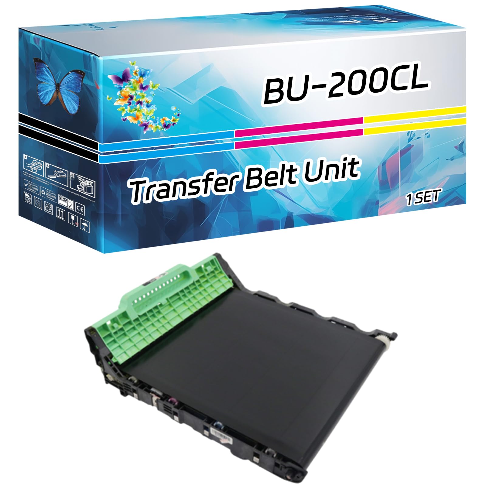 BU-200CL Transfer Belt Unit Compatible for Brother DCP-9010CN HL-3040CN HL-3045CN HL-3070CW HL-3075CW Printers, High Yield 51000 Pages, with Chip High-Definition Printing (1 Set)