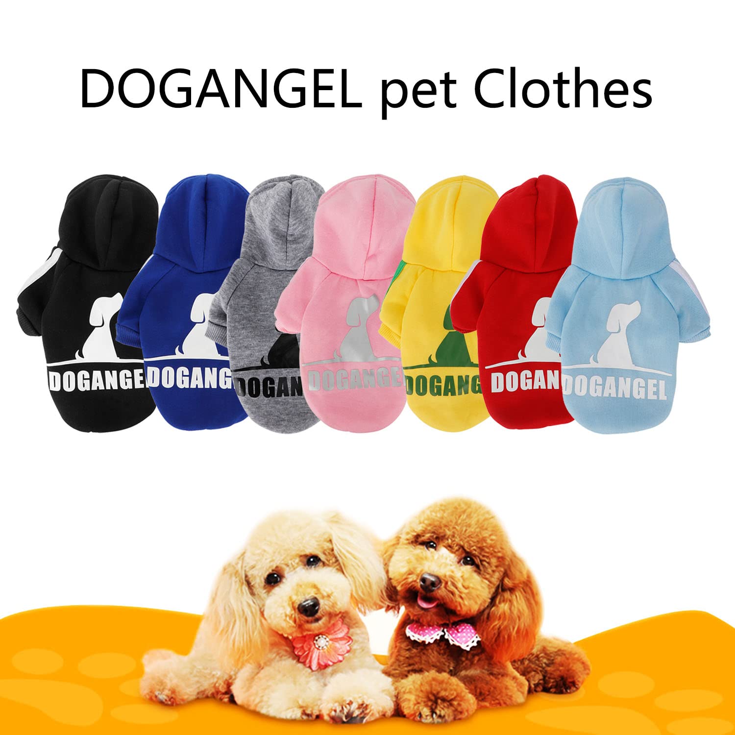 QiCheng&LYS Chihuahua Clothes,Dog Sweater Hoodie Warmth Cat Puppy Jumper,Puppy Clothes for Small Dogs 2 Pieces (XXL, Black/Red) - Image 2