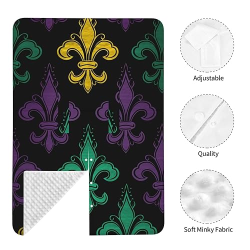 Miniatura 7 de Baby Car Seat Canopy Cover for Mom, Soft Breathable Nursing Breastfeeding Covers Multi Use Stroller Sun Shade Newborn Shower Gift3D Fleur De Lis