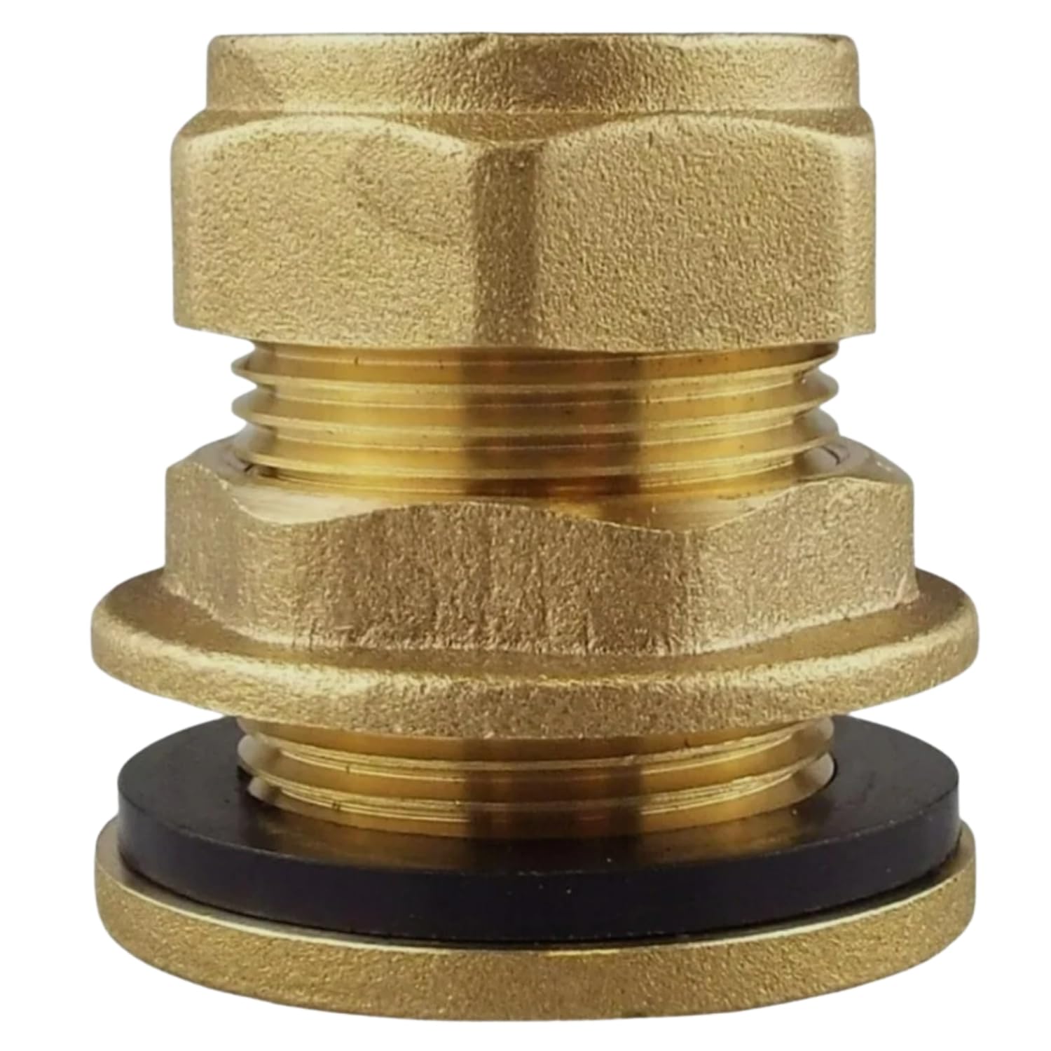 Compression Flange Tank Connector Brass Cold Water Tank Fitting for Copper Pipe Water Butt Plumbing (28mm)