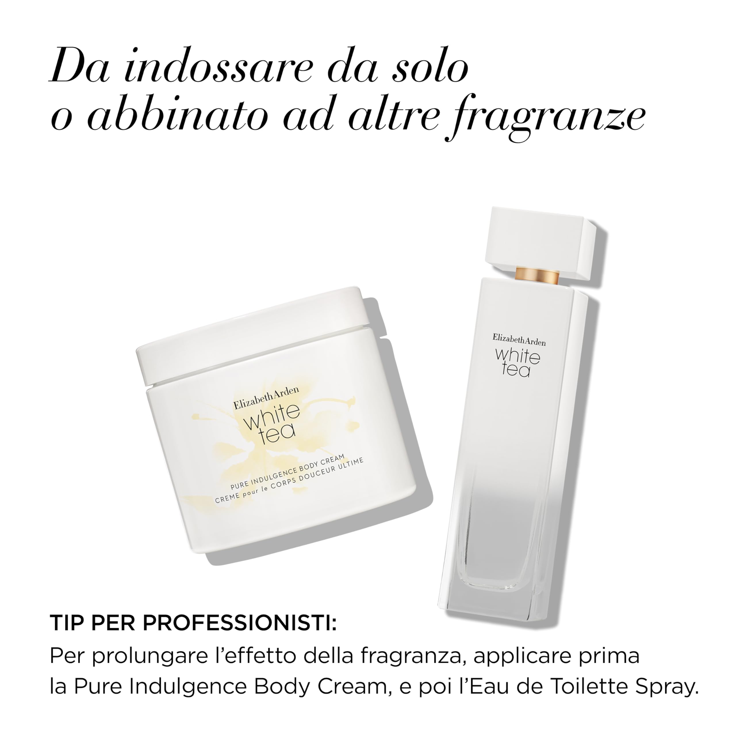 Elizabeth Arden - White Tea, Set Regalo Donna White Tea Eau de Toilette 100 ml e Crema Corpo Idratante Profumata 400 ml, Cofanetto Regalo Donna