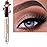 2 in 1 Eyeshadow stick and Sponge Makeup Brush, Brown Smooth Cream Shimmer Shadow Pencil Long Lasting Waterproof Eye Shadow Highlighter Stick Makeup , Hypoallergenic Eyeshadow, Highlighter Eye Liner