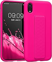 Vista 11 de kwmobile Funda compatible con Apple iPhone XR - Funda con correa de mano y revestimiento de silicona TPU suave - Azul Báltico