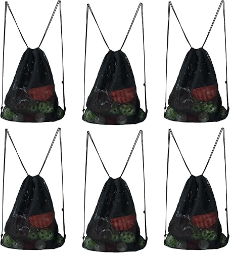 Miniatura 9 de Large Heavy-Duty Mesh Sports Ball Bag for Soccer Basketball Volleyball Football Baseball Golf Pickleball Balls Drawstring Gym Equipment Water Sports