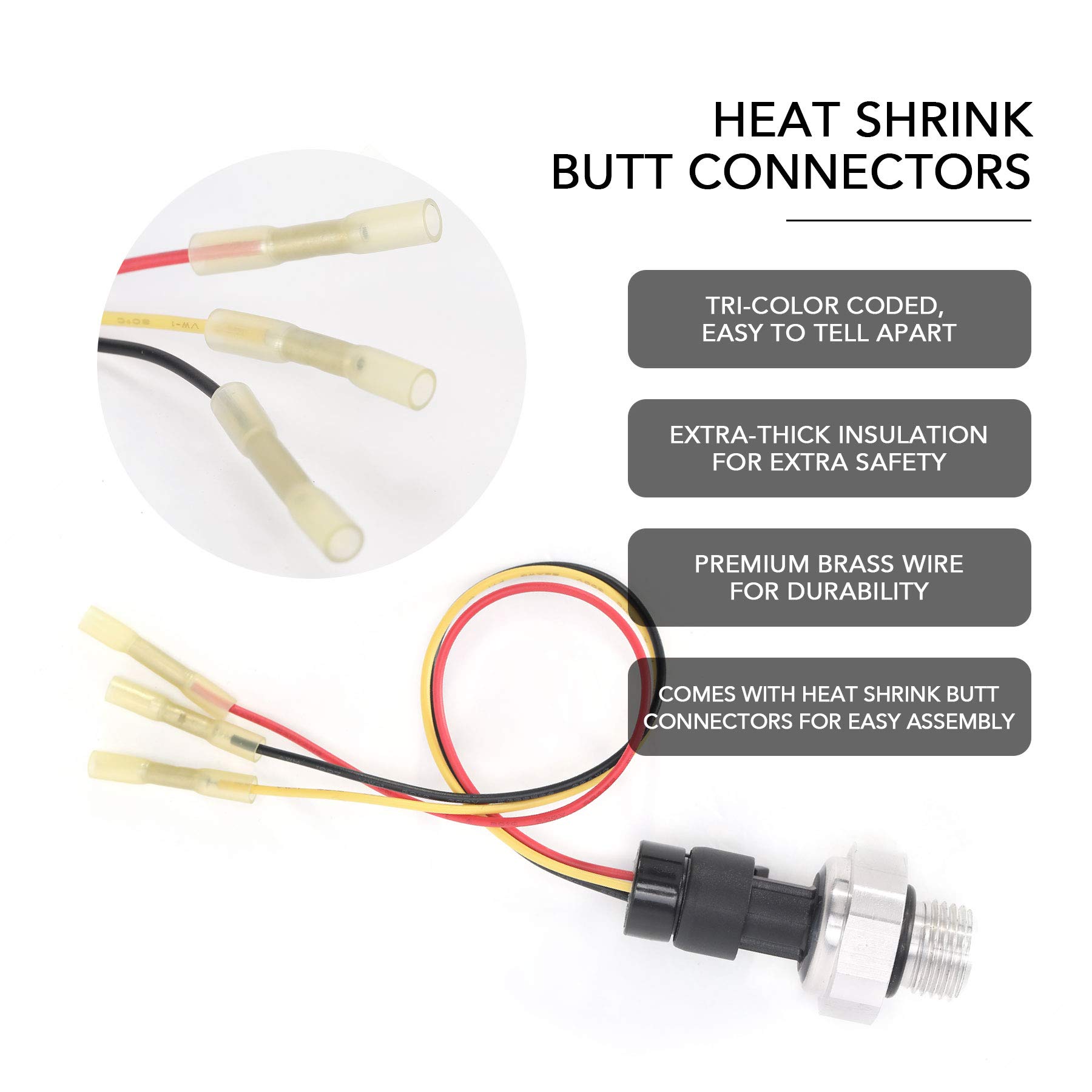 D1846A Engine Oil Pressure Sensor Switch 12677836 with Pigtail Harness