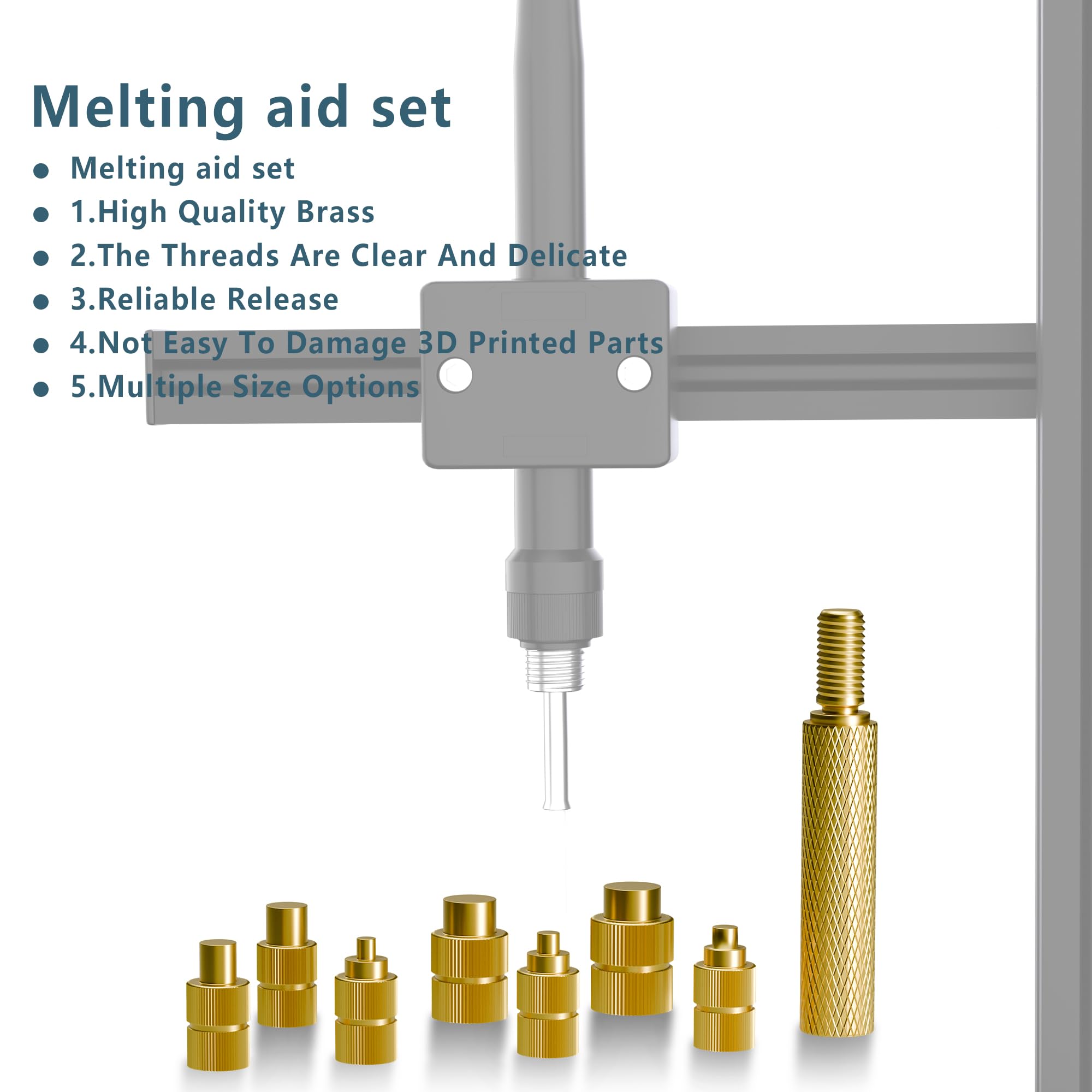 Outil à Inserts Thermiques - Presse à Chaud Avec Embouts M2 à M8 - Pour écrous Filetés En Laiton - Compatible Plastique Et Impressions 3D - Installation Précise