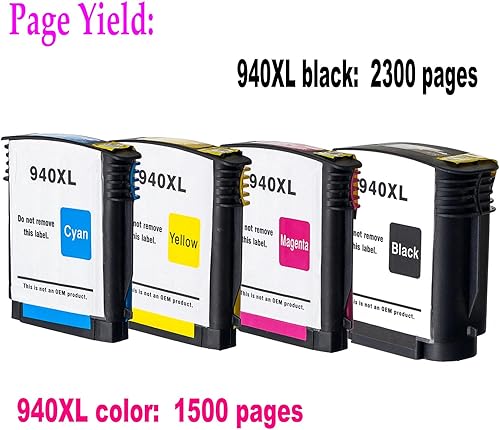 Miniatura 3 de LKB 2PK HP940 Cabezal de impresión C4900A C4901A remanufacturado y 1 juego 940 940XL cartucho de tinta para HP Officejet 8000 8500A (cabezal de