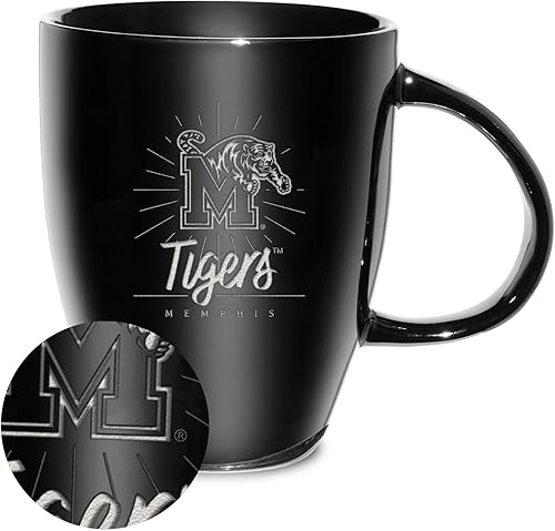 Vista 349 de Rico Industries NCAA - Taza de cerámica con grabado láser, 18 onzas, café y té