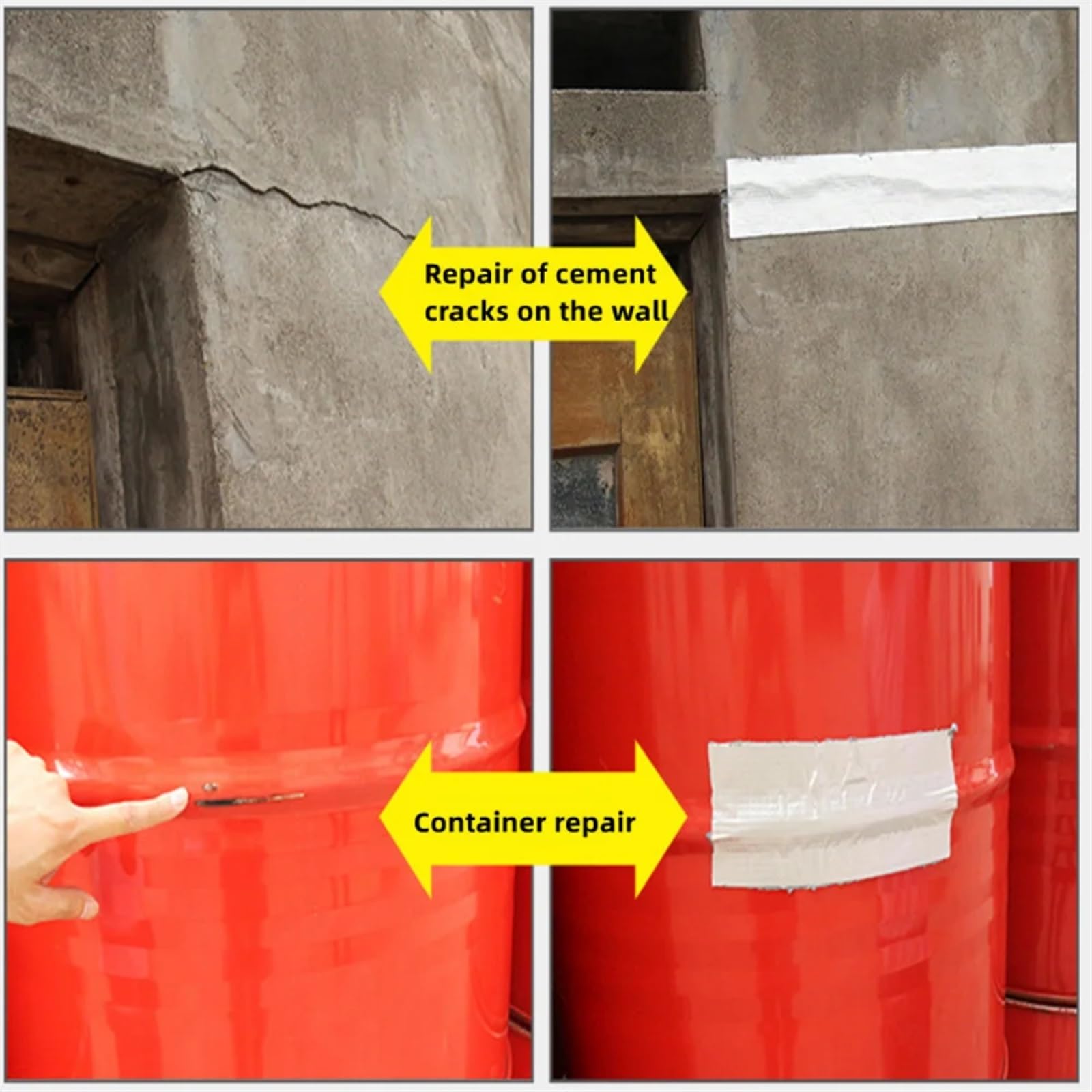 Cinta Butilo Impermeable Cinta adhesiva de reparación a prueba agua, cinta butilo papel aluminio a fugas for techo cocina, tuberías alta viscosidad y temperatura | 5Mx10cm