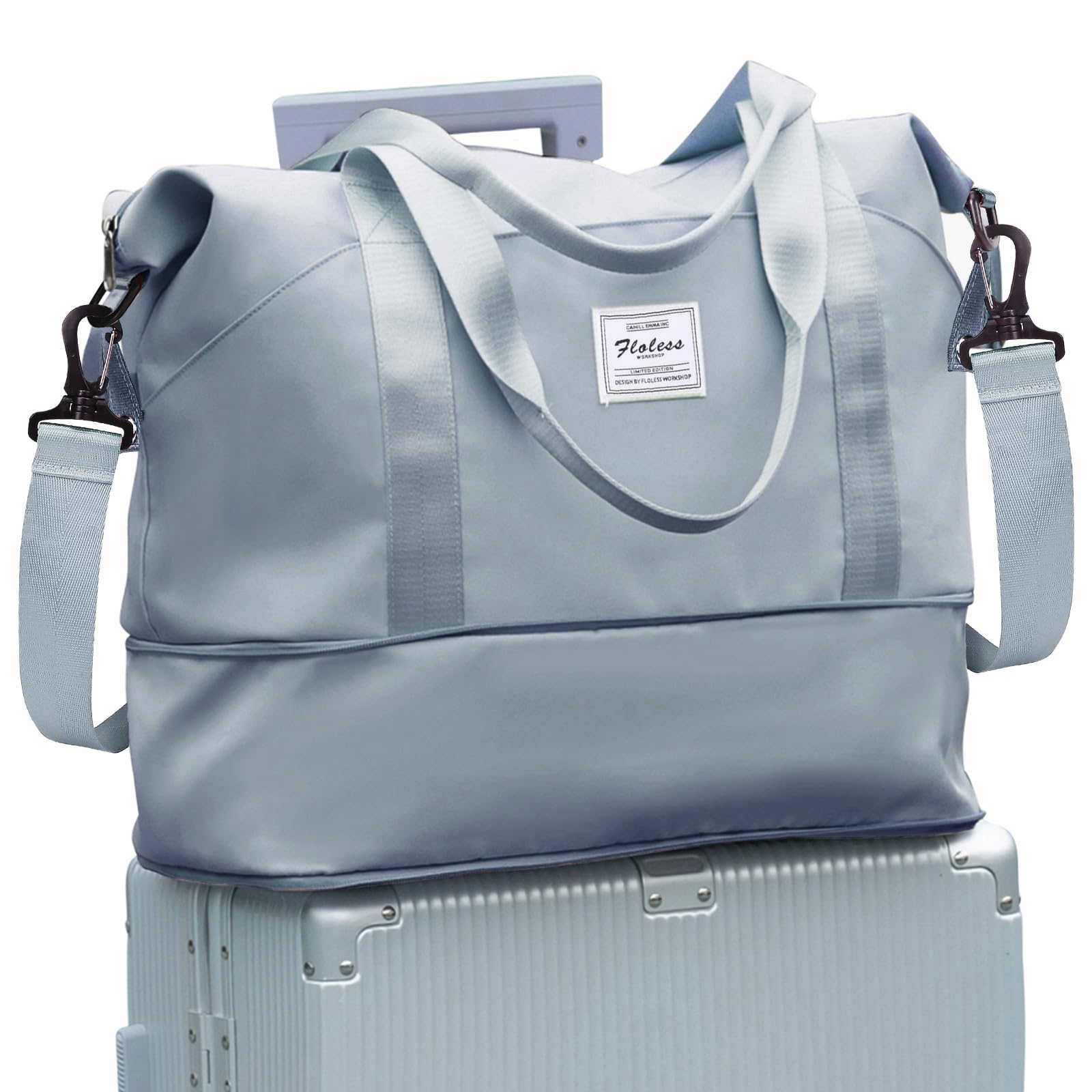 40x20x25 Ryanair Borsa da Viaggio Bagaglio a Mano Borsone da Viaggio Espandibile Borsa Palestra Borsone Palestra Valigia Borsa da Weekend Borsone Valigia Borsa a Mano,A20-Grigio Blu