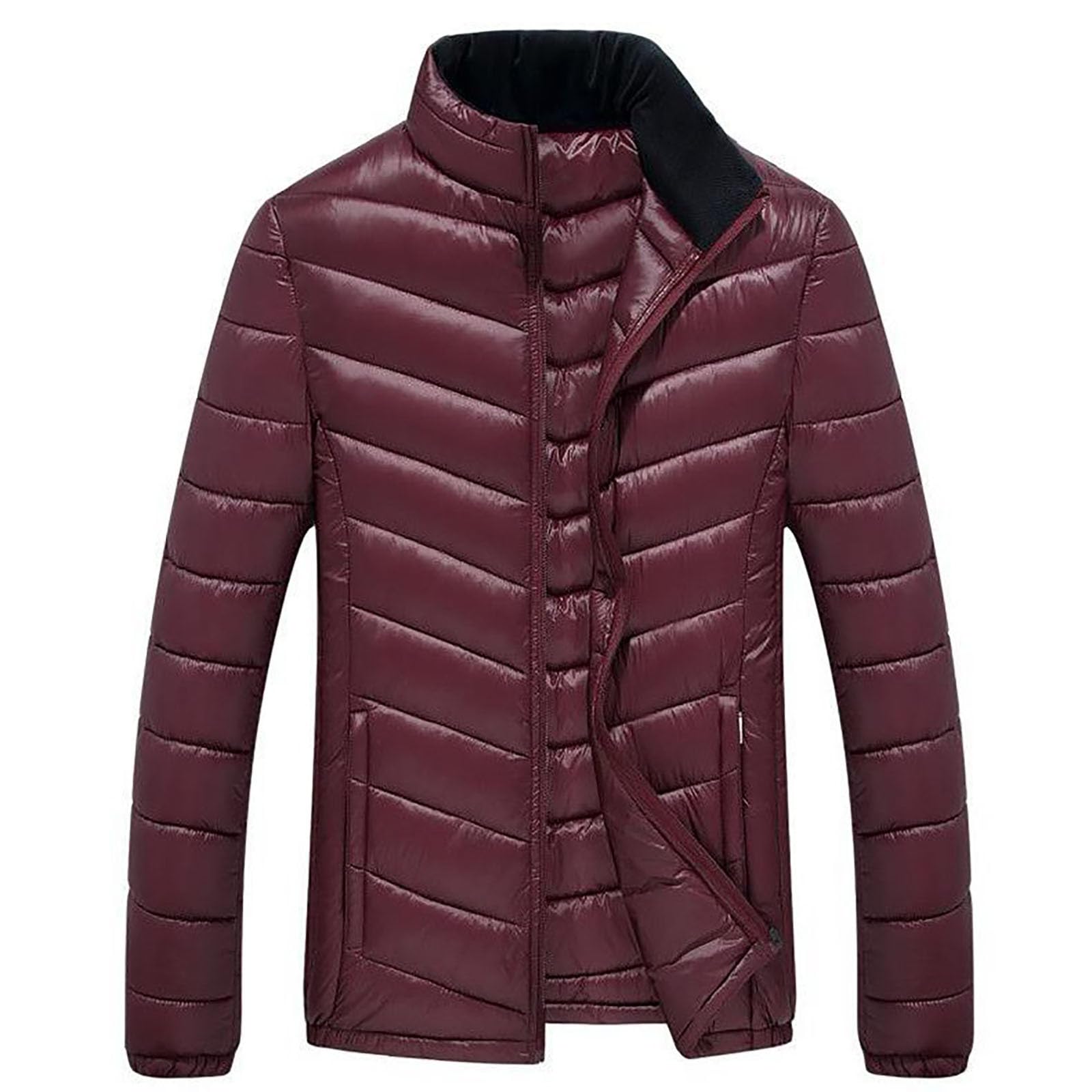 Generisch Rain Jacket Herren-Freizeitjacke, warmer Wintermantel, mit Wolle gefütterte Baumwolljacke