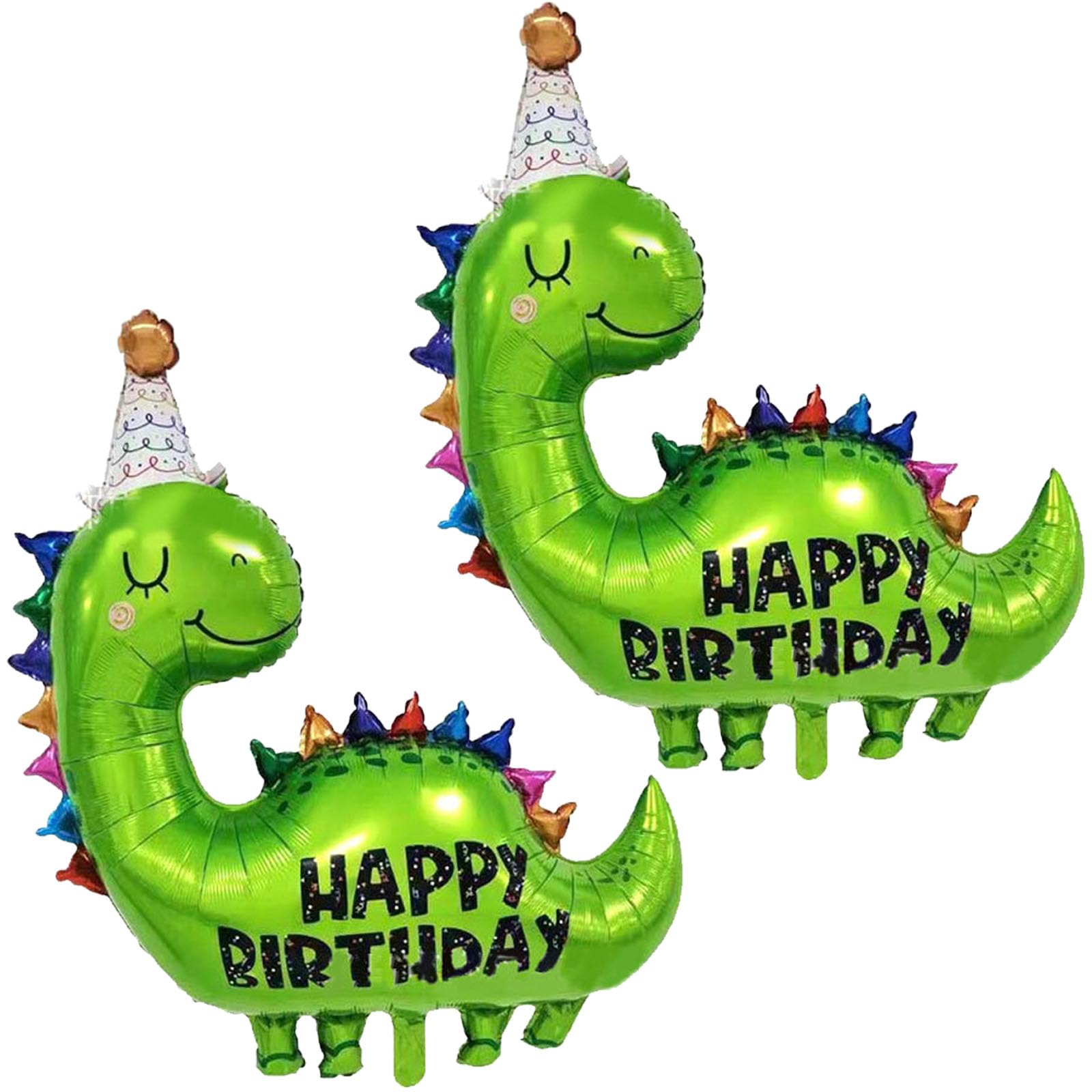 SAMOKA Large Green Dinosaur Balloons,2 PCS 35 Inch Dino Balloons,Dinosaur Birthday Balloon