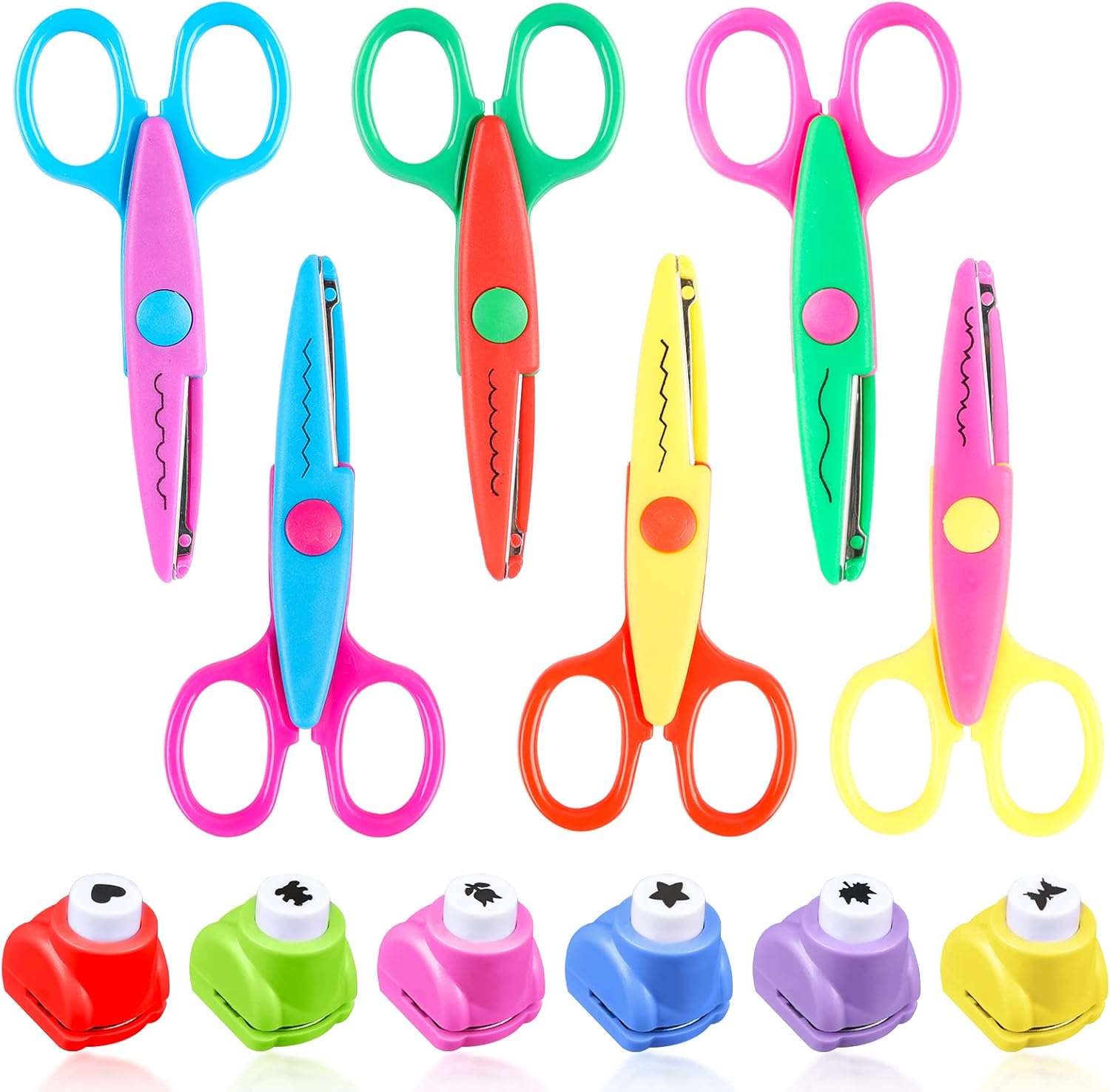 Anneome 6pièces Ciseaux École à Bords Sûrs Outils De Bureau Pour