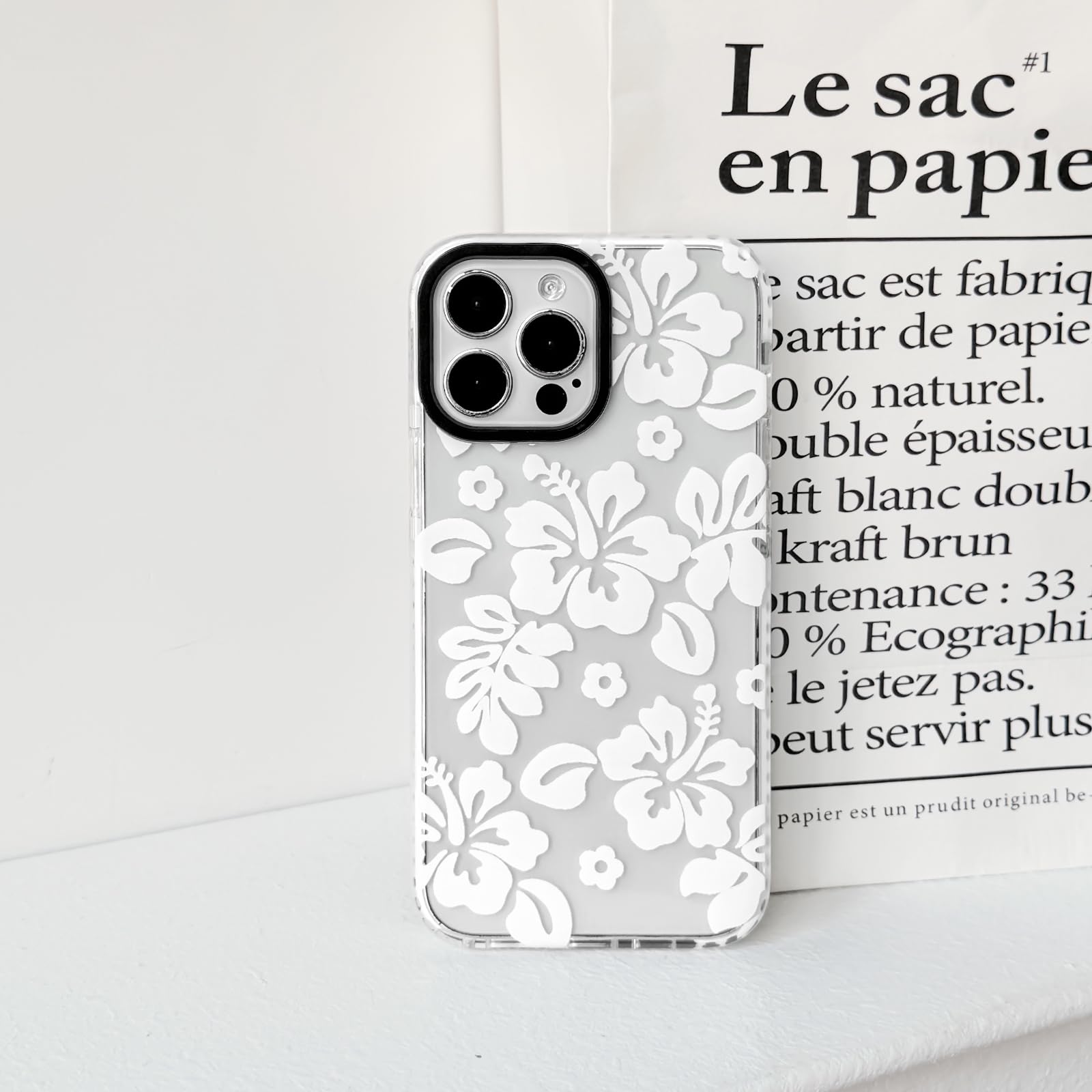 NITITOP Compatible for iPhone 12 Pro Max Case Cute Flower Floral