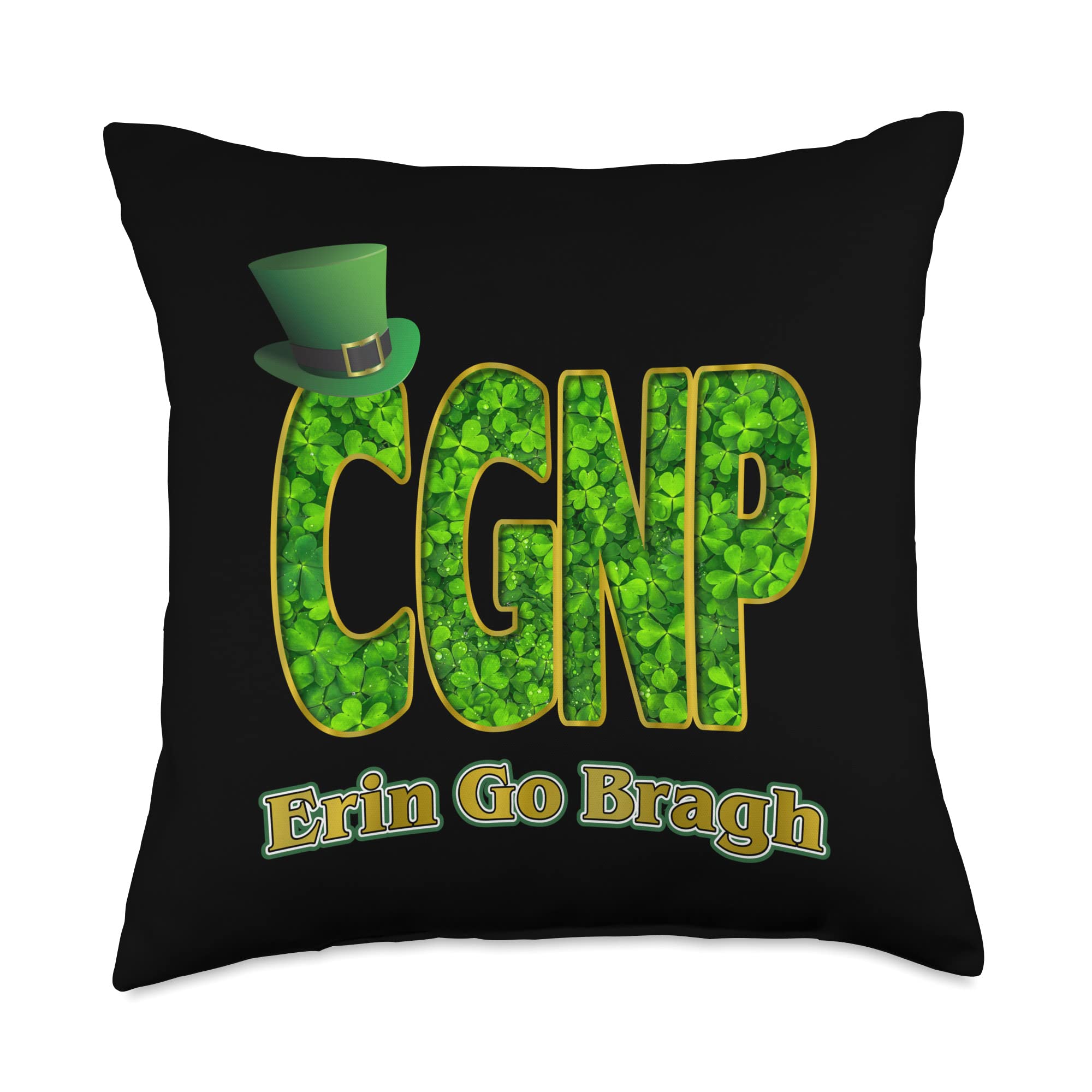 Nurses Saint Patrick's Day WorthyFashion Nurses Shamrock CGNP St. Patrick's Day Throw Pillow, 18x18, Multicolor