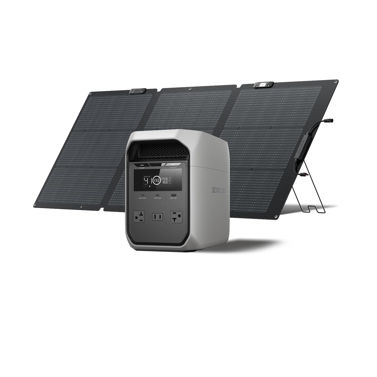 EF ECOFLOW Portable Power Station DELTA 3 Classic with 160W Solar