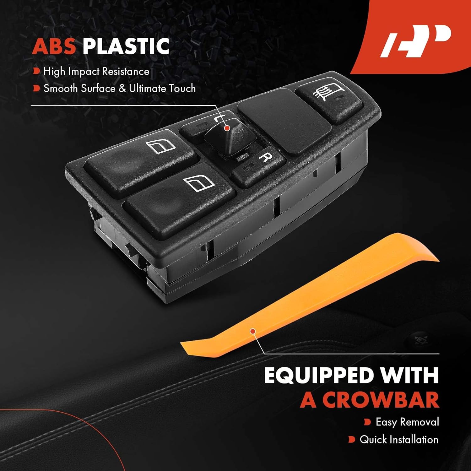 A-Premium Master Power Window Switch Compatible with Volvo Truck FH12, Front Left Driver Side, Replace# 20752917