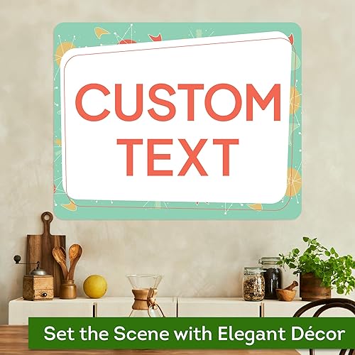 Miniatura 800 de My Sign Center - Letrero personalizado, 11 colores de fuente, 13 estilos de fuente, 4 opciones de agujero, 22 tamaños, 8 x 32 pulgadas, sin óxido,