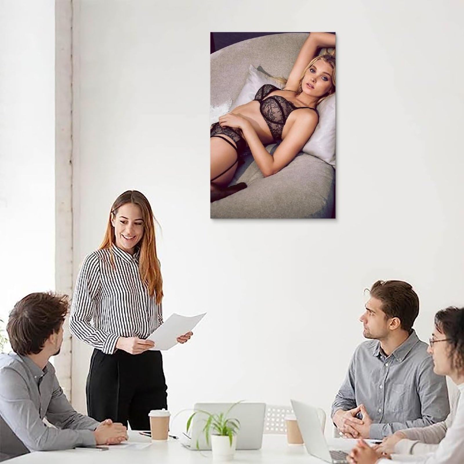 OqcEha Elsa Hosk Poster Art Star Painting on Canvas Wall Art