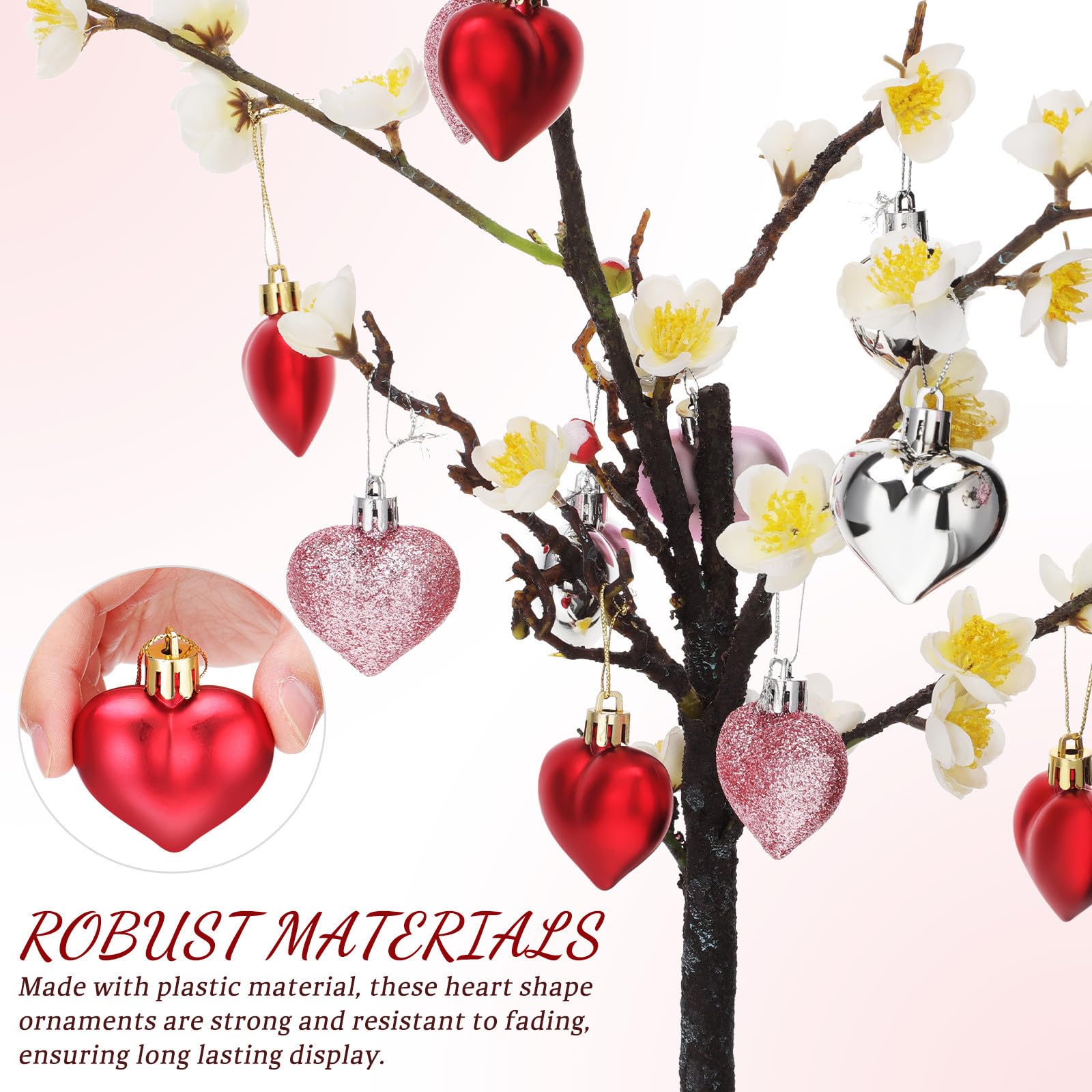 Toyvian 144 Piezas Adorno Colgante de Corazón para San Valentín y Boda
