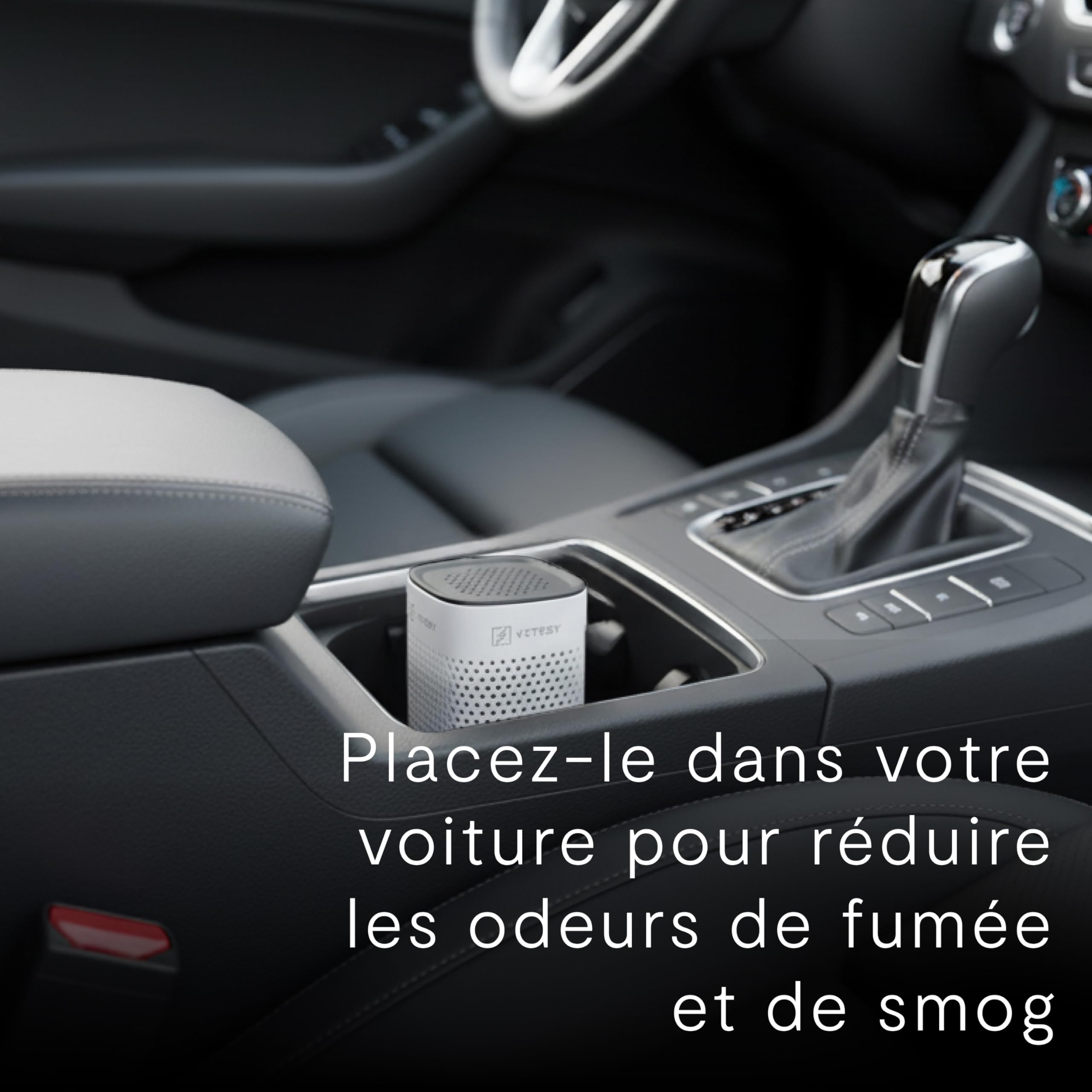 Vitesy Deo Absorbeur d'odeurs naturel pour réfrigérateur, voiture, armoire et chaussures | Élimine les odeurs sans recharge, réutilisable pendant 10 ans | Compact et portable