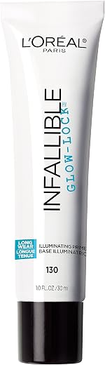 L'Oreal Paris Makeup Infallible Pro Glow-Lock Longwear Illuminating Face Primer, 1 Ounce