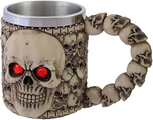 Taza de calavera con ojos rojos Wickedly Awesome
